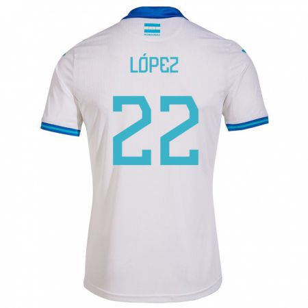 Kandiny Lapset Honduras Luis López #22 Valkoinen Kotipaita 24-26 Lyhythihainen Paita T-Paita