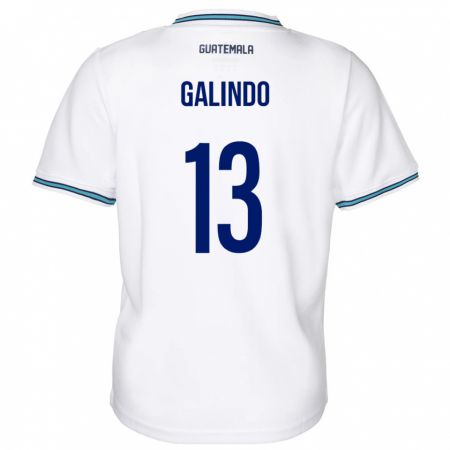 Kandiny Lapset Guatemala Alejandro Galindo #13 Valkoinen Kotipaita 24-26 Lyhythihainen Paita T-Paita