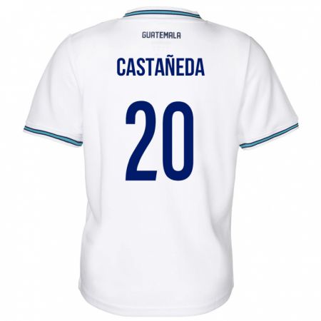 Kandiny Lapset Guatemala Brayam Castañeda #20 Valkoinen Kotipaita 24-26 Lyhythihainen Paita T-Paita
