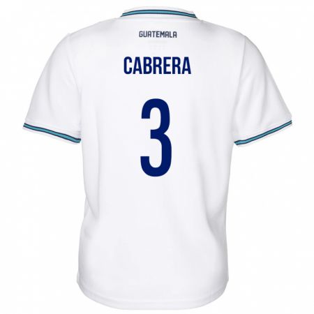 Kandiny Lapset Guatemala Gabriel Cabrera #3 Valkoinen Kotipaita 24-26 Lyhythihainen Paita T-Paita