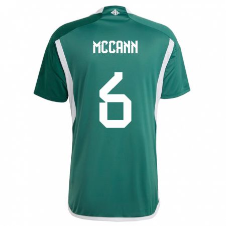 Kandiny Lapset Pohjois-Irlanti Charlie Mccann #6 Vihreä Kotipaita 24-26 Lyhythihainen Paita T-Paita