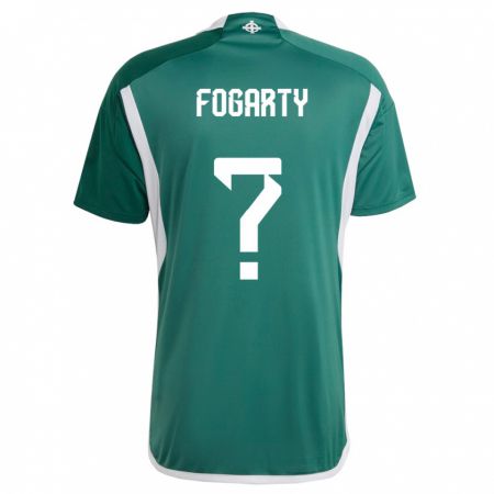 Kandiny Lapset Pohjois-Irlanti Tom Fogarty #0 Vihreä Kotipaita 24-26 Lyhythihainen Paita T-Paita
