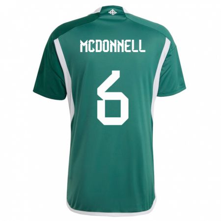 Kandiny Lapset Pohjois-Irlanti Jamie Mcdonnell #6 Vihreä Kotipaita 24-26 Lyhythihainen Paita T-Paita
