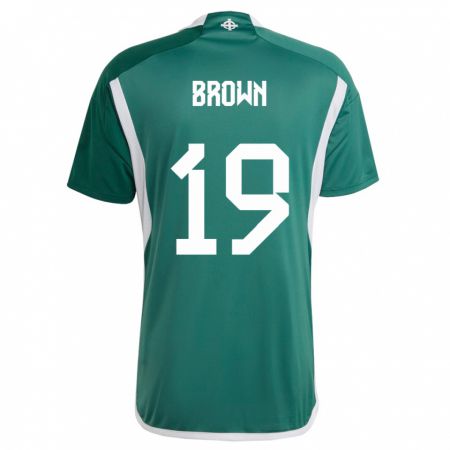 Kandiny Lapset Pohjois-Irlanti Sean Brown #19 Vihreä Kotipaita 24-26 Lyhythihainen Paita T-Paita