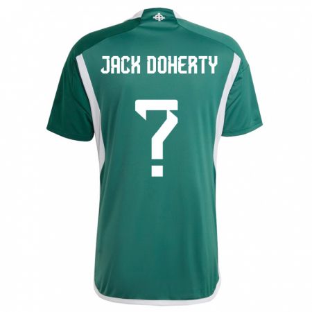 Kandiny Lapset Pohjois-Irlanti Jack Doherty #0 Vihreä Kotipaita 24-26 Lyhythihainen Paita T-Paita
