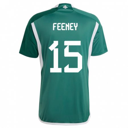 Kandiny Lapset Pohjois-Irlanti George Feeney #15 Vihreä Kotipaita 24-26 Lyhythihainen Paita T-Paita