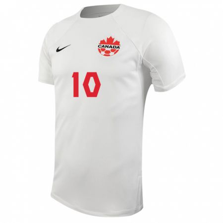Kandiny Lapset Kanadan Aidan Daniels #10 Valkoinen Vieraspaita 24-26 Lyhythihainen Paita T-Paita