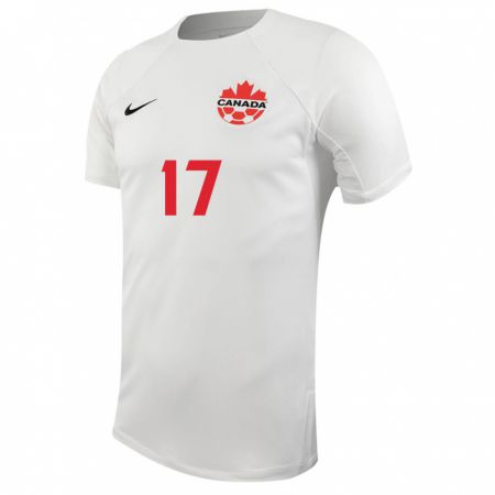 Kandiny Lapset Kanadan Jessie Fleming #17 Valkoinen Vieraspaita 24-26 Lyhythihainen Paita T-Paita