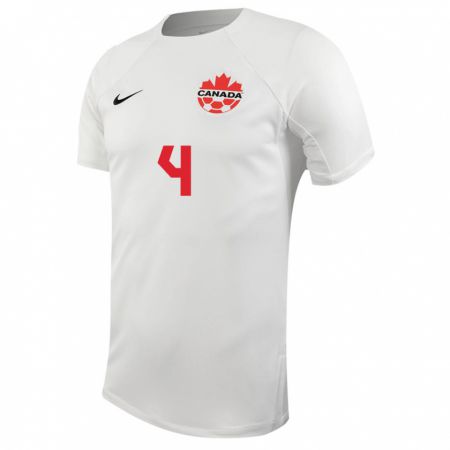 Kandiny Lapset Kanadan Justin Smith #4 Valkoinen Vieraspaita 24-26 Lyhythihainen Paita T-Paita
