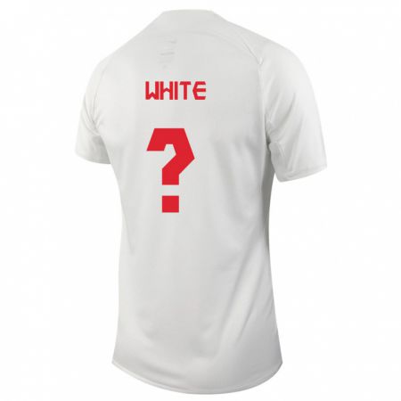 Kandiny Lapset Kanadan Eric White #0 Valkoinen Vieraspaita 24-26 Lyhythihainen Paita T-Paita