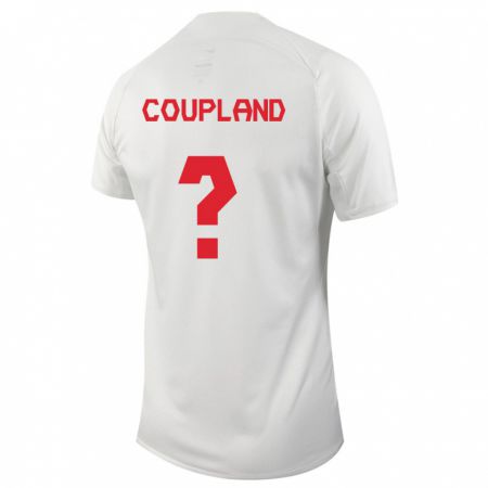 Kandiny Lapset Kanadan Antoine Coupland #0 Valkoinen Vieraspaita 24-26 Lyhythihainen Paita T-Paita