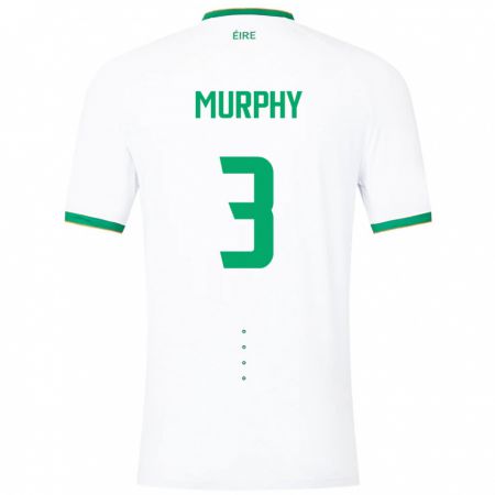 Kandiny Lapset Irlanti Alex Murphy #3 Valkoinen Vieraspaita 24-26 Lyhythihainen Paita T-Paita