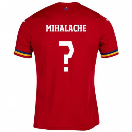 Kandiny Lapset Romania Fabio Mihalache #0 Punainen Vieraspaita 24-26 Lyhythihainen Paita T-Paita