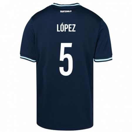 Kandiny Lapset Guatemala Jeffery López #5 Sininen Vieraspaita 24-26 Lyhythihainen Paita T-Paita