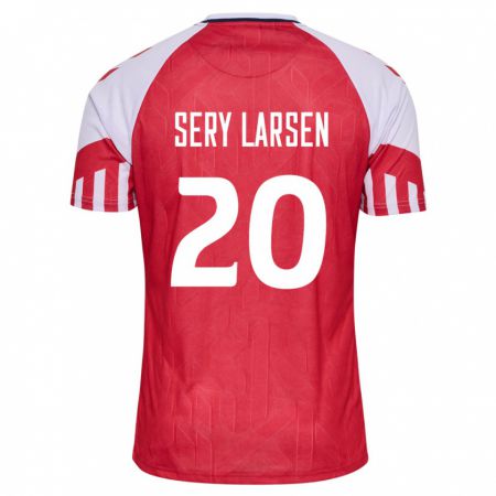 Kandiny Miesten Tanskan Japhet Sery Larsen #20 Punainen Kotipaita 24-26 Lyhythihainen Paita T-Paita
