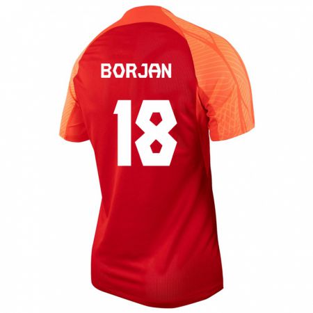 Kandiny Miesten Kanadan Milan Borjan #18 Oranssi Kotipaita 24-26 Lyhythihainen Paita T-Paita