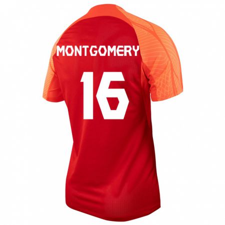 Kandiny Miesten Kanadan Callum Montgomery #16 Oranssi Kotipaita 24-26 Lyhythihainen Paita T-Paita