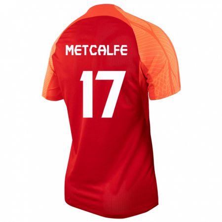 Kandiny Miesten Kanadan Patrick Metcalfe #17 Oranssi Kotipaita 24-26 Lyhythihainen Paita T-Paita