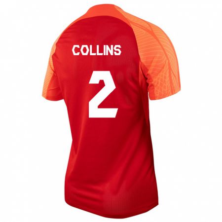 Kandiny Miesten Kanadan Sydney Collins #2 Oranssi Kotipaita 24-26 Lyhythihainen Paita T-Paita