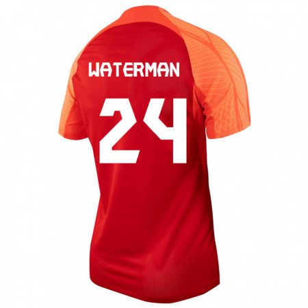 Kandiny Miesten Kanadan Joel Waterman #24 Oranssi Kotipaita 24-26 Lyhythihainen Paita T-Paita