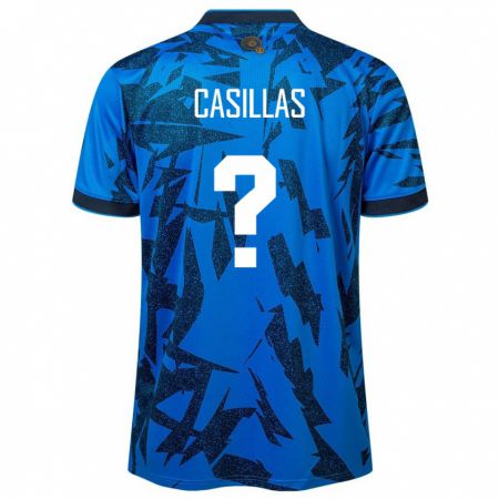 Kandiny Miesten El Salvador Marcos Casillas #0 Sininen Kotipaita 24-26 Lyhythihainen Paita T-Paita