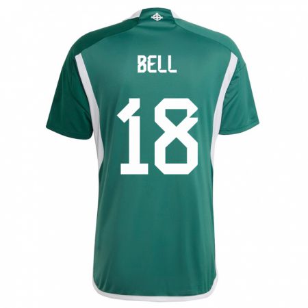 Kandiny Miesten Pohjois-Irlanti Megan Bell #18 Vihreä Kotipaita 24-26 Lyhythihainen Paita T-Paita