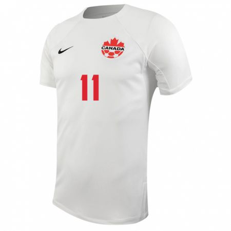 Kandiny Miesten Kanadan Jayden Nelson #11 Valkoinen Vieraspaita 24-26 Lyhythihainen Paita T-Paita