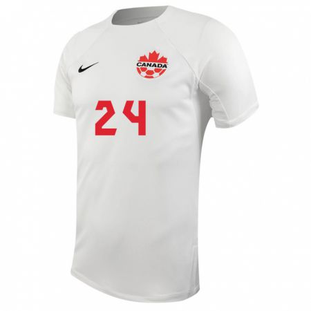 Kandiny Miesten Kanadan Jenna Hellstrom #24 Valkoinen Vieraspaita 24-26 Lyhythihainen Paita T-Paita