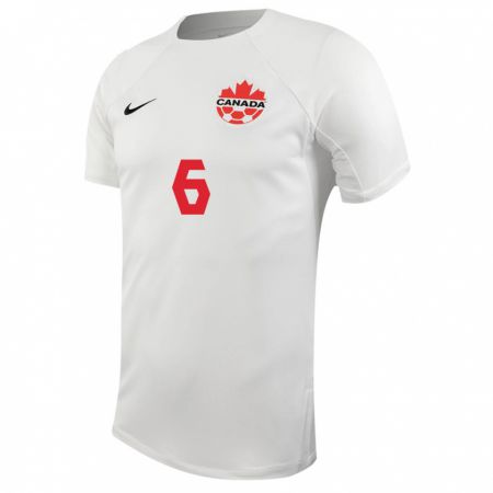 Kandiny Miesten Kanadan Deanne Rose #6 Valkoinen Vieraspaita 24-26 Lyhythihainen Paita T-Paita