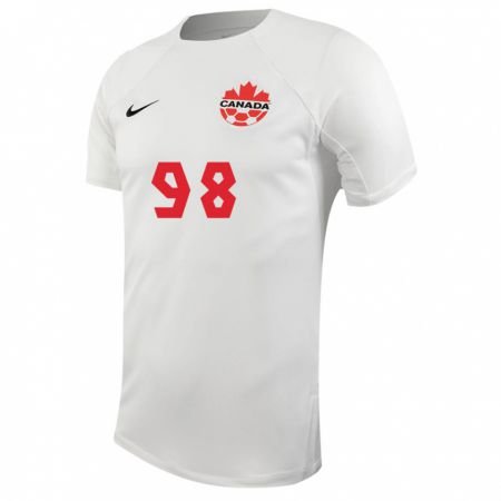 Kandiny Miesten Kanadan Olivia Smith #98 Valkoinen Vieraspaita 24-26 Lyhythihainen Paita T-Paita
