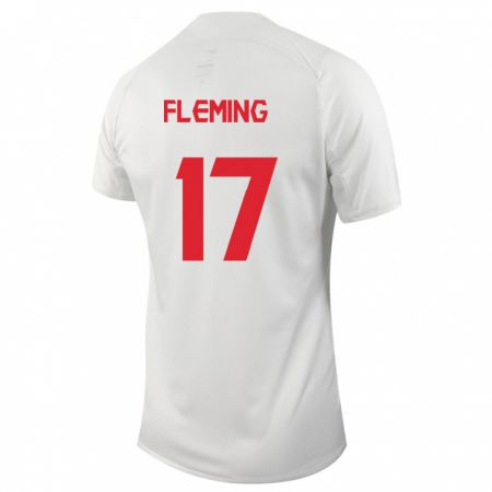 Kandiny Miesten Kanadan Jessie Fleming #17 Valkoinen Vieraspaita 24-26 Lyhythihainen Paita T-Paita