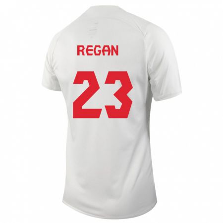 Kandiny Miesten Kanadan Emma Regan #23 Valkoinen Vieraspaita 24-26 Lyhythihainen Paita T-Paita