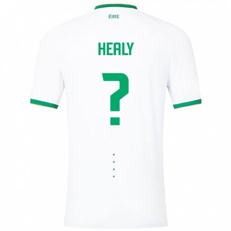 Kandiny Miesten Irlanti Matthew Healy #0 Valkoinen Vieraspaita 24-26 Lyhythihainen Paita T-Paita