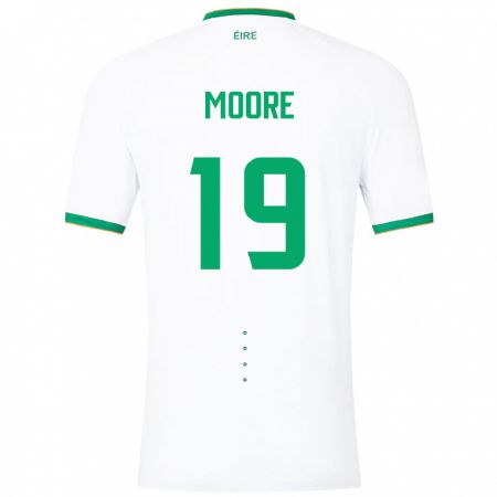 Kandiny Miesten Irlanti Sean Moore #19 Valkoinen Vieraspaita 24-26 Lyhythihainen Paita T-Paita