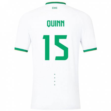 Kandiny Miesten Irlanti Lucy Quinn #15 Valkoinen Vieraspaita 24-26 Lyhythihainen Paita T-Paita