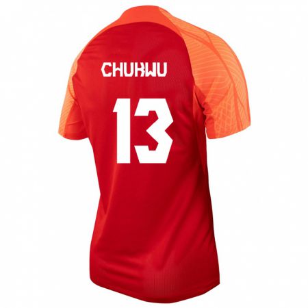 Kandiny Naisten Kanadan Richard Chukwu #13 Oranssi Kotipaita 24-26 Lyhythihainen Paita T-Paita