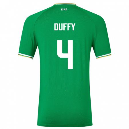 Kandiny Naisten Irlanti Shane Duffy #4 Vihreä Kotipaita 24-26 Lyhythihainen Paita T-Paita
