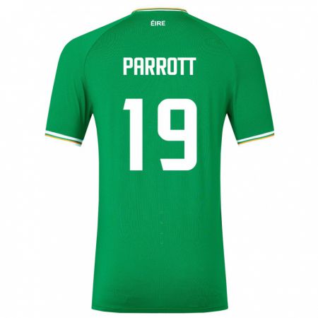 Kandiny Naisten Irlanti Troy Parrott #19 Vihreä Kotipaita 24-26 Lyhythihainen Paita T-Paita