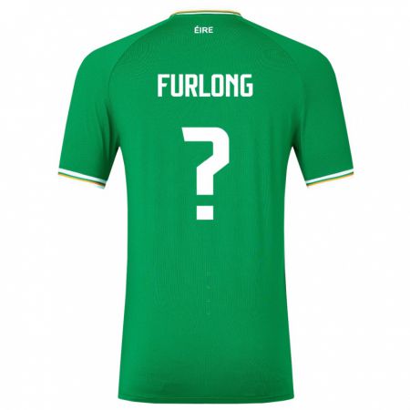 Kandiny Naisten Irlanti James Furlong #0 Vihreä Kotipaita 24-26 Lyhythihainen Paita T-Paita