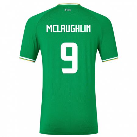 Kandiny Naisten Irlanti Erin Mclaughlin #9 Vihreä Kotipaita 24-26 Lyhythihainen Paita T-Paita