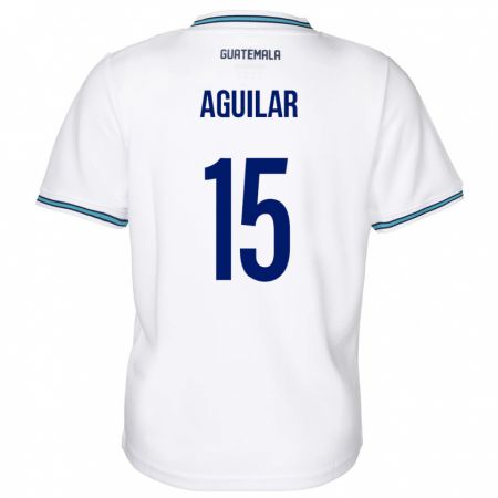 Kandiny Naisten Guatemala Carlos Aguilar #15 Valkoinen Kotipaita 24-26 Lyhythihainen Paita T-Paita
