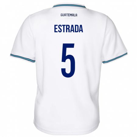 Kandiny Naisten Guatemala Elizabeth Estrada #5 Valkoinen Kotipaita 24-26 Lyhythihainen Paita T-Paita