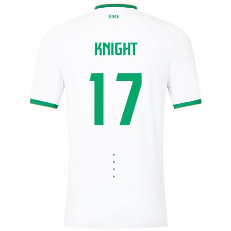 Kandiny Naisten Irlanti Jason Knight #17 Valkoinen Vieraspaita 24-26 Lyhythihainen Paita T-Paita