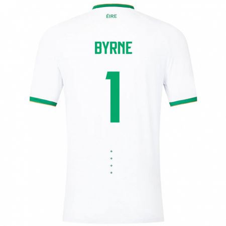 Kandiny Naisten Irlanti Reece Byrne #1 Valkoinen Vieraspaita 24-26 Lyhythihainen Paita T-Paita