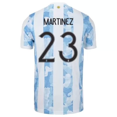 Naisten Argentiinan jalkapallomaajoukkue Emiliano Martinez #23 Kotipaita Sinivalkoinen 2021 Lyhythihainen Paita