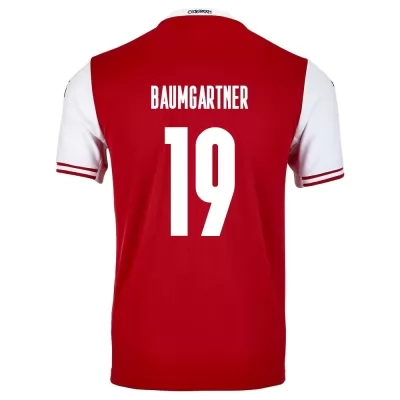 Miesten Itävallan jalkapallomaajoukkue Christoph Baumgartner #19 Kotipaita Punainen 2021 Lyhythihainen Paita