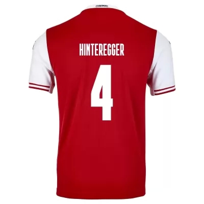 Naisten Itävallan jalkapallomaajoukkue Martin Hinteregger #4 Kotipaita Punainen 2021 Lyhythihainen Paita