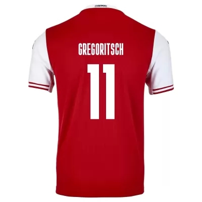 Naisten Itävallan jalkapallomaajoukkue Michael Gregoritsch #11 Kotipaita Punainen 2021 Lyhythihainen Paita
