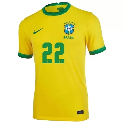 Naisten Brasilian Jalkapallomaajoukkue Felipe #22 Kotipaita Keltainen 2021 Lyhythihainen Paita