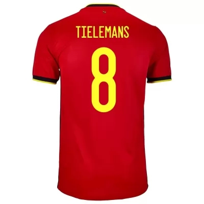 Naisten Belgian Jalkapallomaajoukkue Youri Tielemans #8 Kotipaita Punainen 2021 Lyhythihainen Paita